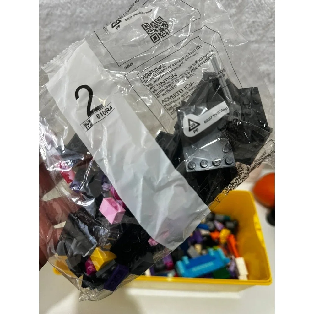 LEGO Bulk Bricks and Pieces Mixed Lot with Wheels and Sealed Bag Multi-Color